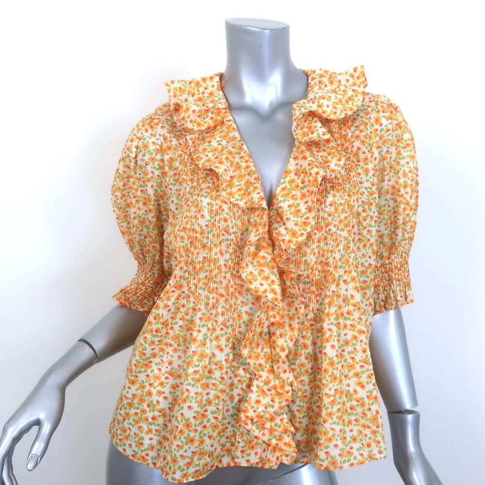Doen Henri Top - Yellow Cementine Floral Print small